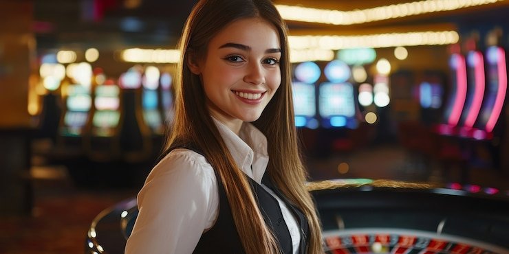 Kontrol intuitif untuk layar sentuh Kontrol permainan mobile dengan tombol spin dan pengatur taruhan